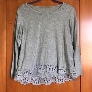 Grey top with lace
